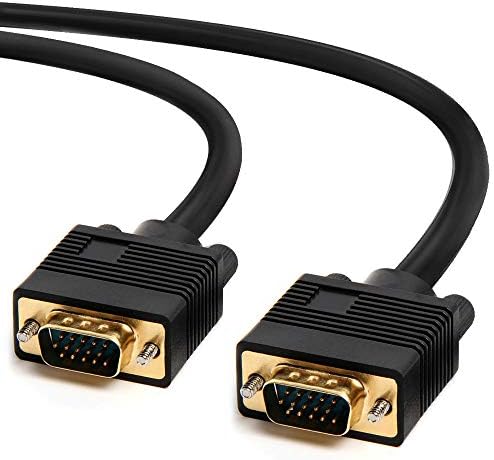 Cmple-VGA SVGA Kablosu Altın Kaplama Konektörler Erkek-Erkek Destek Full HD Ekranlar Hdtv'ler Monitörler Projektörler-6 Feet
