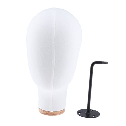 Jenerik 21 Inç Duvara Monte Manken Başkanı Peruk Şapka Yapma Gözlük Vitrin Modeli Mankeni Vidalar ıle Set-Beyaz