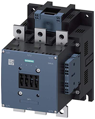 Siemens 3RT10 66-2AF36 Motor Kontaktörü, 3 Kutuplu, S10 Çerçeve Boyutu, Yaylı Terminaller, Konvansiyonel Bobin, 2 NO + 2 NC Yardımcı