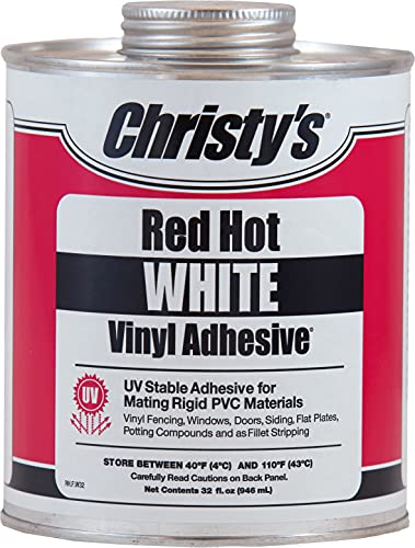Christy'nin Kırmızı Sıcak Vinil Yapıştırıcı, Beyaz, 1.5 oz Tüp