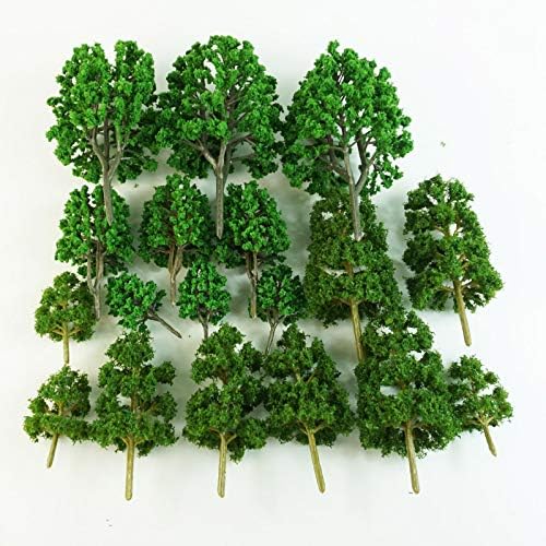 Tachiuwa 18 adet / paket Demiryolu Ağaçları Manzara Modeli Ağacı Minyatür Bahçe Peyzaj
