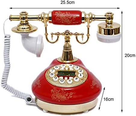Snokwin Kraliyet Retro Telefon Basma Düğmesi Arama Vintage Antika Masa Telefonu Kablolu Arama Ahize Ev Ofis Dekoratif Telefon
