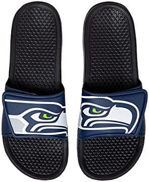 Sonsuza kadar koleksiyon NFL erkek NFL takım kırpılmış büyük Logo slayt Flip Flop sandalet