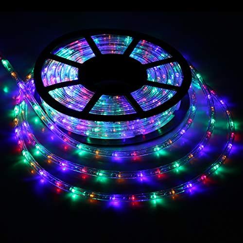 Buyagn 50Ft LED halat ışıkları, kesilebilir LED şerit ışıkları açık su geçirmez dekoratif aydınlatma için kapalı / açık süslemeleri,