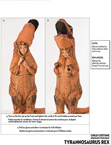 Yakut Çocuk Orijinal Şişme Dinozor Kostüm, T-Rex, Küçük