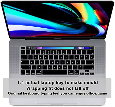MMDW İspanyolca Dil Silikon Klavye Kapak Cilt için MacBook Pro 16 inç A2141 2019+, MacBook Pro 13 için Sihirli Klavye ve MacBook