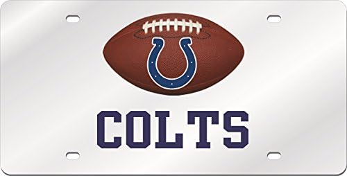 Stockdale Indianapolis Colts Futbol Deluxe Gümüş Lazer Kesim Akrilik Kakma Plaka Etiketi