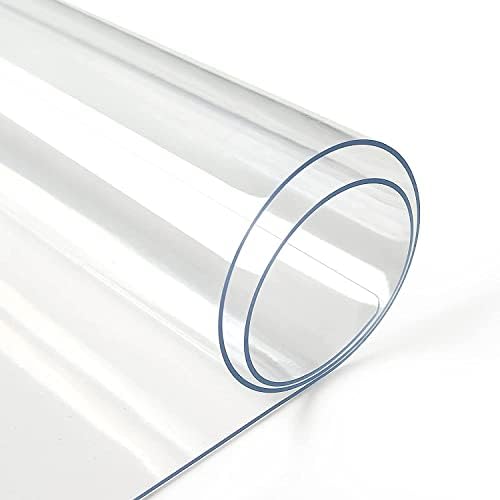 Temizle Masa Örtüsü, Ağır PVC Şeffaf Masa Koruyucu Masa Örtüsü Mat Vinil Plastik Kristal-40x60 cm(16x24 inç)