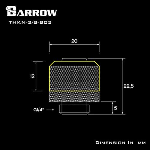 Barrow G1/ 4 ila 3/8 ID, Yumuşak Boru için 1/2 OD Sıkıştırma Bağlantısı, Altın