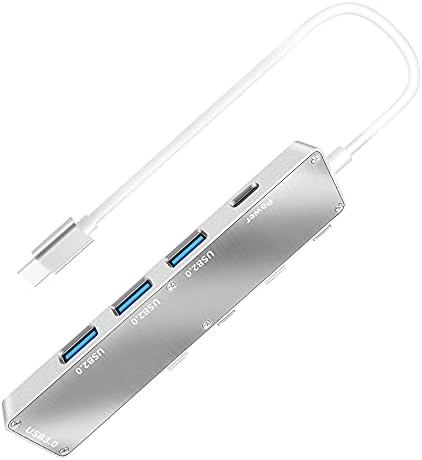 AutoAssem 5 in 1 Tipi C HUB USB 3.0 / 2.0 Hızlı şarj adaptörü Splitter Mini Taşınabilir Güç Kaynağı HUB için Mac OS Windows 10/8/7