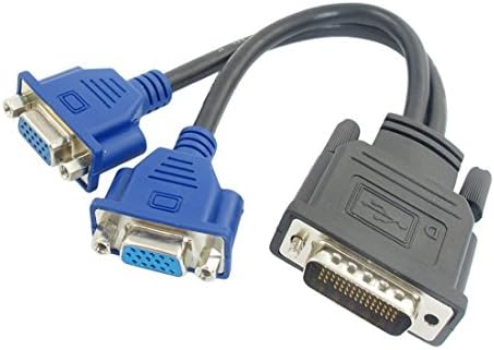 eoocvt DMS-59 Pin Erkek Çift VGA Dişi Y Splitter Ekran Kartı Adaptör Kablosu