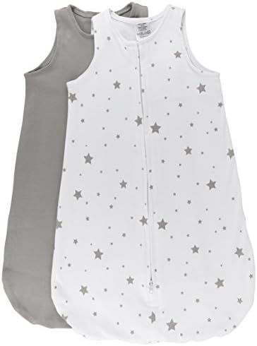 Ely's & Co. 100 Pamuk Giyilebilir Battaniye Bebek Uyku Tulumu 2 Paket Gri Yıldız 3-6 Ay