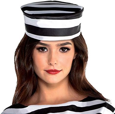 amscan 840258 Kadın Hapis Mahkum Kostüm Seti-Standart Ölçü Siyah / Beyaz