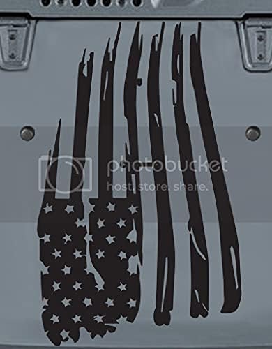 Kule Çıkartmaları Amerikan Bayrağı Hood Vinil Grafik Çıkartması Jeep Wrangler TJ LJ YJ Mat Siyah 0197 Uyar