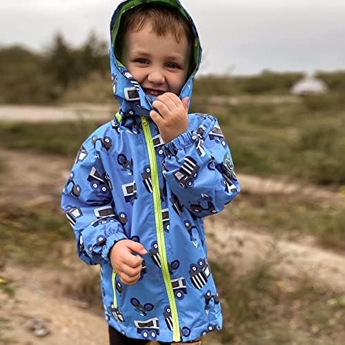 HZXVıc Yürüyor Boys Yağmurluk Su Geçirmez,Hafif Çocuklar Yağmur Panço Ceket Rüzgarlık Dış Giyim Coat