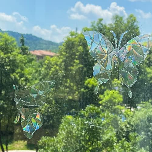 Kelebek Statik Pencere Tutunur Anti Çarpışma Pencere Çıkartmaları için Kuş Grev, Cam Uyarısı Çıkartmalar, Durdurma Kuşlar Uçan