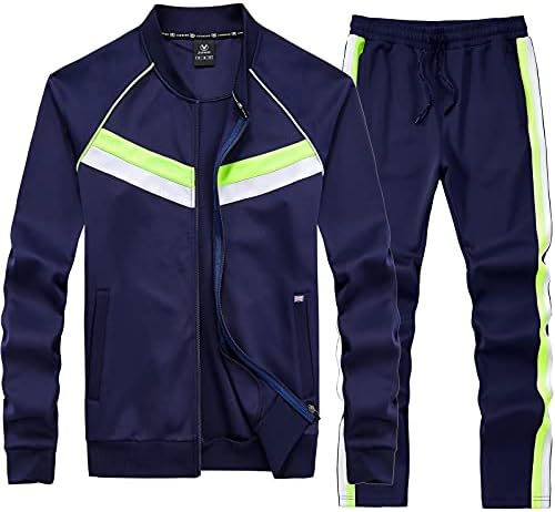 Erkek Rahat Eşofman Uzun Kollu koşu takım Elbise Eşofman Setleri Parça Ceket ve pantolon 2 parça Kıyafet