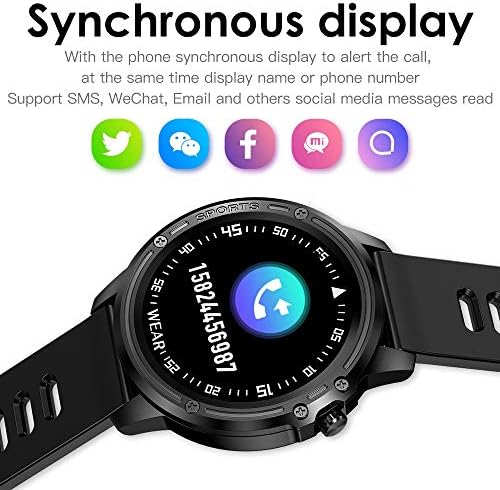 Akıllı saat Erkekler IP68 Su Geçirmez Reloj Hombre Modu PPG ile SmartWatch Kan Basıncı Kalp Hızı Spor Spor (Renk: Siyah)