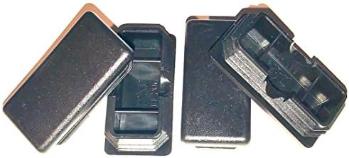 Sbd'ler (4'lü Paket) 2 x 1 Dikdörtgen (14-20 Ga) Boru Plastik Sonlandırma Tapası Uç Kapağı Ekleme (ID L 1.83-1.93, W 0.84-0.93