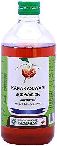 Vaidyaratnam Kanakasavam 450 ml (3'lü Paket) Ayurveda bitkisel ürünler, Ayurveda Organik ürünler