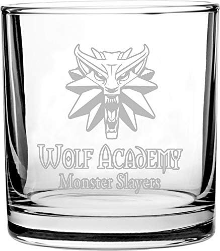 Kurt Akademisi Okul Başkanı Canavar Slayers Sınıf Oyunu Parodi-3D Lazer Kazınmış Scotch Viski Bardağı 10.5 oz