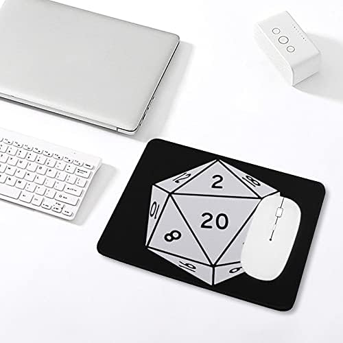 D20 Zar Mouse Pad Masa Mat ile Kaymaz Kauçuk Taban için Gamer Ofis Ev Dizüstü Seyahat 7.9×9.8