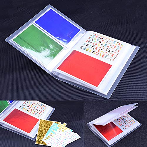 80 yuvaları Tırnak Sticker Depolama Kitap Tırnak Su Çıkartmaları Boş Depolama Tutucu Kolay Fotoğraf Albümü Manikür Tırnak Sanat