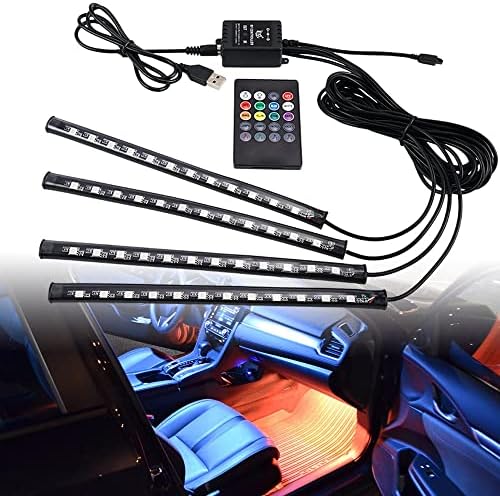 WM ev ortam ışıkları araba araba iç Led ışıkları RGB ortam LED şerit oto ayak ışıkları atmosfer dekoratif lamba USB kablosuz