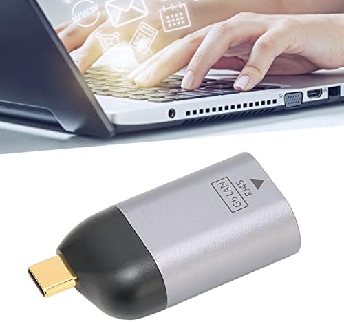 USB C Ethernet Adaptörü, alüminyum Alaşım Tipi C RJ45 Gigabit Ethernet Adaptörü Duyarlı Sinyal Yüksek Hız için PC için Pro
