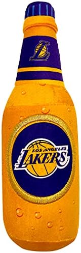 NBA LA Lakers Bira Şişesi Peluş Köpek ve KEDİ Squeak Oyuncak-Şirin Stadyum SODA Şişesi Snack Peluş Oyuncak Köpekler ve Kediler