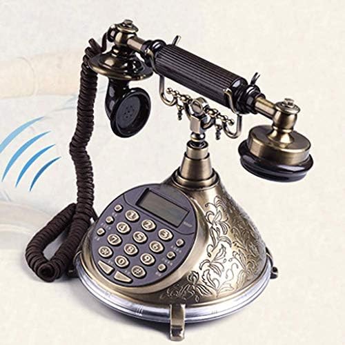 NSHDR Telefon - Retro Vintage Antik Stil Döner Düğme Masası Telefon Telefon Ev Oturma Odası Dekor