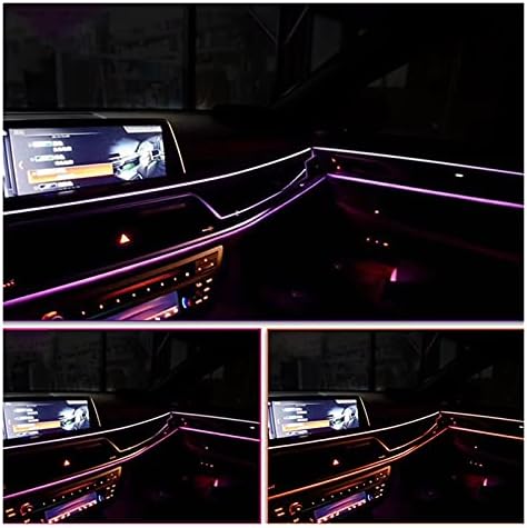 WANGLİANG THUO 1 M/2 M/3 M/5 M Araç İç Led dekoratif lamba EL kablolama Neon şerit için Oto DIY esnek ortam ışığı USB Parti Atmosfer