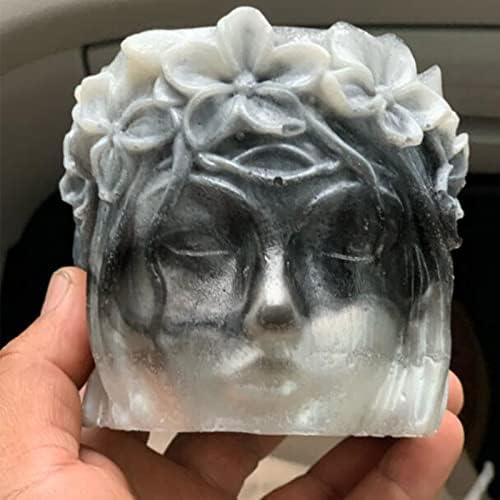 Güzel 3D Kız Kafa Saksı UV Epoksi Kalıp Succulents Vazo Ekici Beton Sıva Reçine Silikon Kalıp DIY El Sanatları DIY Kalıp test