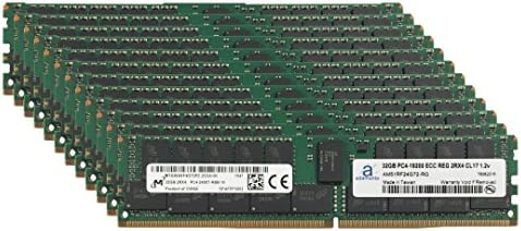 Mikron Orijinal 384 GB (12x32 gb) sunucu Bellek Yükseltme ıçin Lenovo Sistemi x3650 M5 DDR4 2400 MHZ PC4-19200 ECC Kayıtlı Çip
