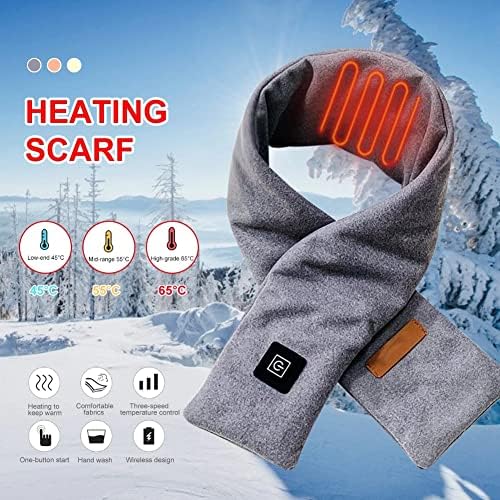SCDZS kış ısıtmalı eşarp kış eşarp USB elektrikli ısıtmalı boyun Wrap ile 3 ısıtma seviyeleri ısıtma eşarp şal boyun ısıtıcı