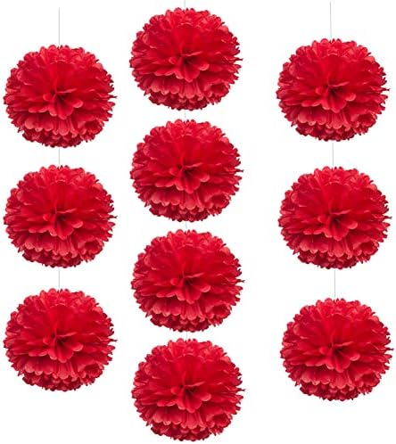 14 Yeşil Doku Pom Poms Kiti DIY Dekoratif Kağıt Çiçekler Topu Doğum Günü Partisi Düğün Bebek Duş Ev Açık Asılı Süslemeleri, 10