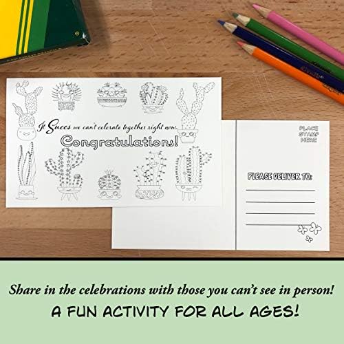 Çocuklar veya Öğretmenler için 50 Renklendirilebilir Kartpostal-Toplu Ürün Çeşitliliği Değer Paketi-Sizi Özlediğinizi, Sizi Düşündüğünüzü,