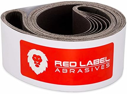 Kırmızı Etiket Aşındırıcılar 2 X 42 İnç 80 Grit Alüminyum Oksit Metal Zımpara Kayışları, 6 Paket