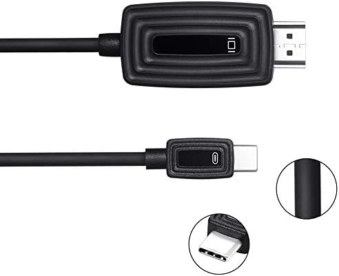 LARVI USB C HDMI Kablosu, dönüşüm hattı, USB C HDMI kablosu ile HDCP için MacBook Pro iPad Pro Dell XPS 13/15 Samsung S8 / S9