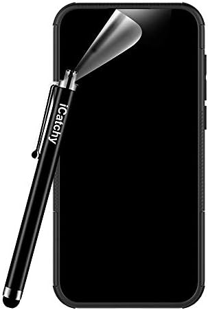 ıCatchy Onur 8 S Durumda Ağır Sert Sağlam Darbeye Hibrid Kickstand Hard Case Kapak ıçin Huawei Onur 8 S (Siyah)
