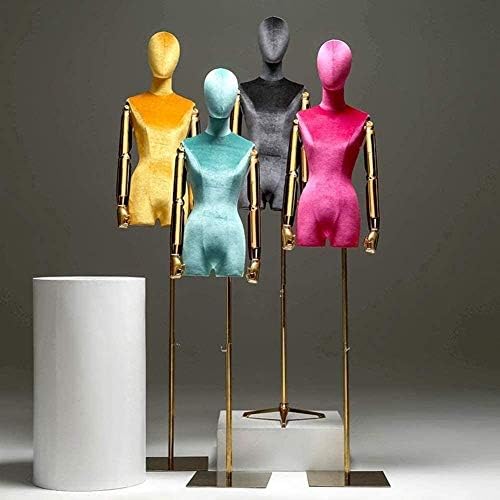 KANULAN MannequinsColorful Kadın Manken Torso Vücut Başkanı Elbise Formu ile Metal Standı için Giyim Takı Ekran