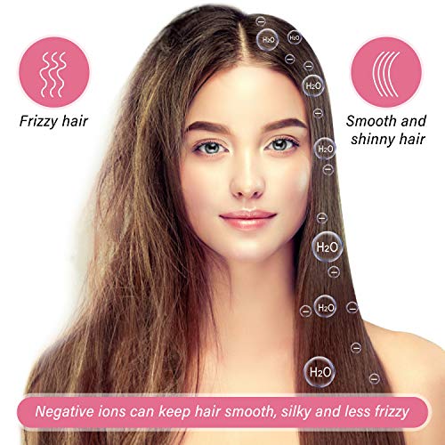 Saç düzleştirici fırça, 2 in 1 iyonik düzleştirici fırça için bukle-Ücretsiz ipeksi saç, sıcak tarak ile 30 s hızlı ısıtma, Anti-haşlanma