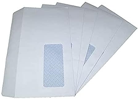 Packitsafe 1000 x A6 Boyutlu Pencere Zarfları 114mm x 162mm Kendinden Contalı Beyaz Standart Kağıt Postaları