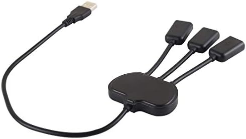 Mini USB HUB 3 x USB 2.0 Dişi USB 2.0 Erkek HUB Adaptörü (Siyah),Harici Güç Kaynağı Gerektirmez (Siyah renk)