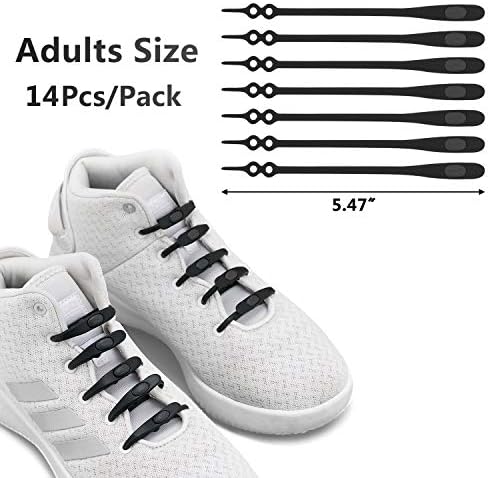 ZOOEASS Çocuklar ve Yetişkinler için Kravatsız Elastik Ayakkabı Bağcıkları, Spor Ayakkabı için en iyisi