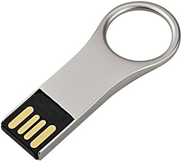 RAOYİ 32GB Metal Anahtar Şekli USB Flash Sürücü, USB 2.0 Bellek Çubuğu Başparmak Sürücüleri Atlama Sürücüsü-Gümüş