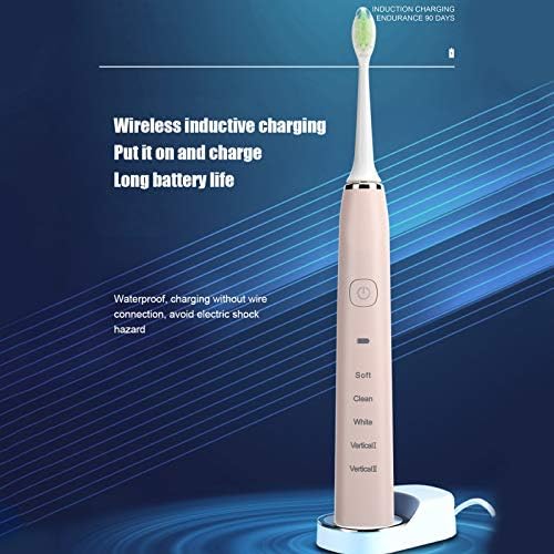 Diş Fırçası, Diş Fırçası, USB Kablosuz Şarj Taşınabilir Seyahat Ofis Akraba ve Arkadaşlar için Ev Kullanımı(Pembe)