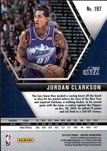 2019-20 Panini Mozaik 197 Jordan Clarkson Utah Caz NBA Basketbol Kartı NM-MT
