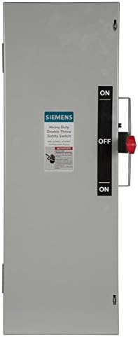 Siemens DTF322 60-Amp 3 Kutuplu 240 volt 3 Telli Sigortalı Çift Atışlı Emniyet Anahtarları
