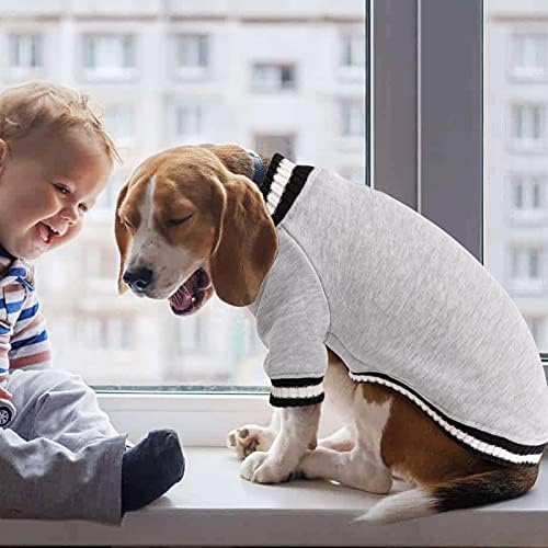 LETSQK Köpek Kazak, Köpek Sewatershirt ile Sıcak Yumuşak Polar, erkek Arkadaşı Tarzı Pet Kış Ceket Pijama Yumuşak Giyim için